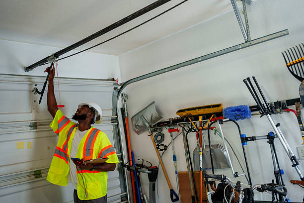 Professional Garage Door Installation technician working in Baird, TX